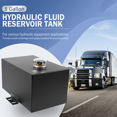 5 Gallon 14 Gauge Hydraulic Fluid Reservoir Tank Outlet Port 0.75″ Inlet 1.5″