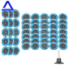 51Pcs 2″ Roll Lock Die Grinder Quick Change Sanding Disc 36 60 80 120 240 Grit