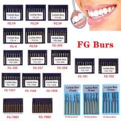 10pcs/pk Dental Carbide Burs for High Speed Handpiece Pear Bur 19mm FG Shank