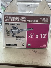 Everbilt 1/2″x 3/4″ x12″ Brass Anti-Siphon Frost Free Sillcock Valve