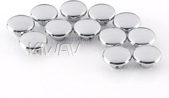 KiWAV motorcycle round bolt cap screw cover plug chrome for 6mm thread allen