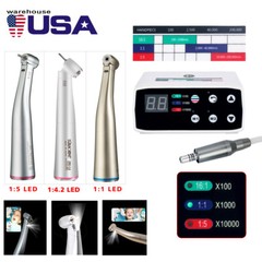 Dental Brushless LED Electric Micromotor 1:1/1:5 Increasing Handpiece