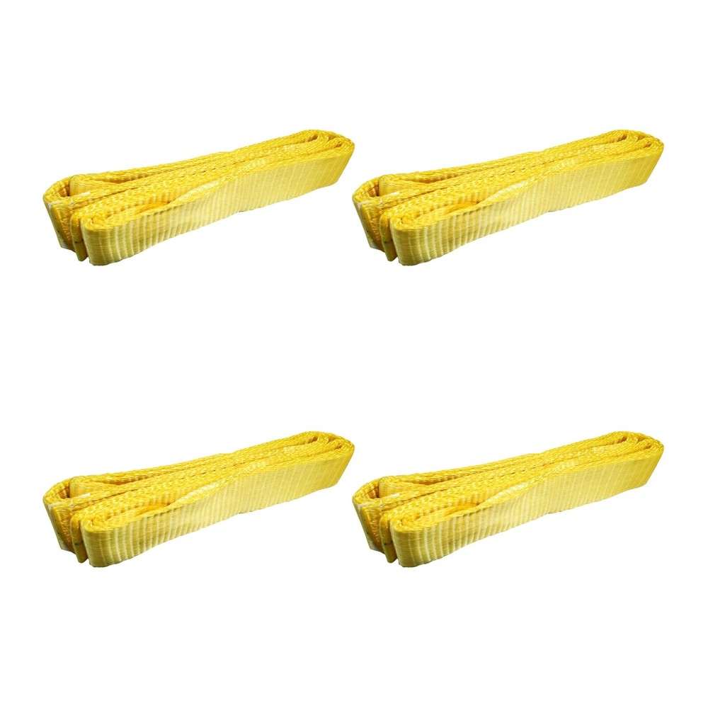 4 Pack 2″ x 9ft Twisted Eye Web Sling Lifting Strap Industrial 3100 lbs