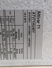 SCHNEIDER ELECTRIC ALTIVAR 71, ATV71HU40Y VARIABLE SPEED DRIVE, 3HP, *NEW*