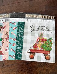 20 Pack – 10×13” Beautiful All Christmas Mix Poly Mailers