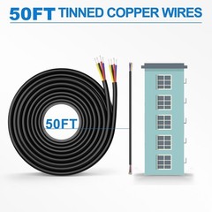 18 Gauge Wire 4 Conductor Wire, 18 AWG 4 Core Stranded PVC Cable, Tinned Copp…