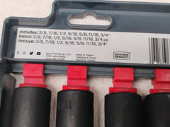 CRESCENT 7pc 1/2 in. SAE 6 Point Hex Bit Socket Set Impact Rated HD Mechanic NEW