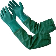Eiito Extra-long 26 Rubber Pond Gloves, Chemical Resistant Gloves PVC Reusabl…