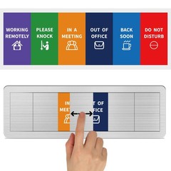Office Door Sign-6 Options Signs (3.14 x 9.8) inches, Silver, Vibrant