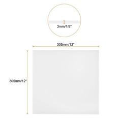 2 PCS 1/8 Inch Thick UHMW Polyethylene White Plastic Sheets 12×12 Inch