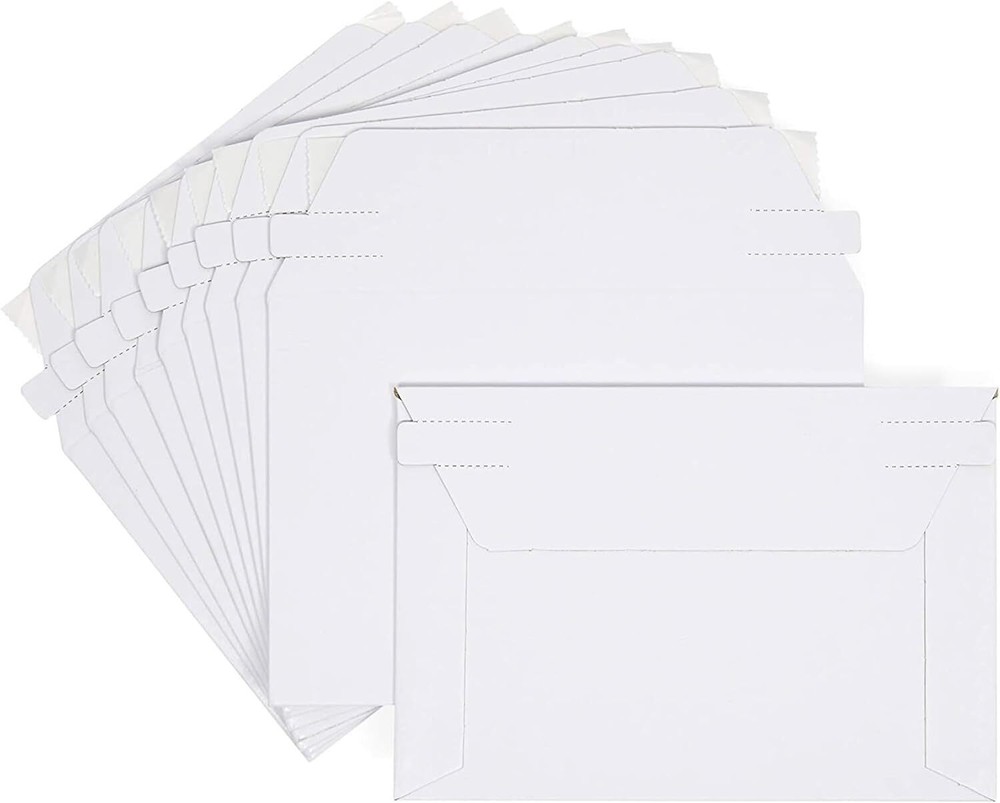 6 x 6 RIGID PHOTO SHIPPING FLATS CARDBOARD ENVELOPE MAILERS PHOTOS, POSTCARD