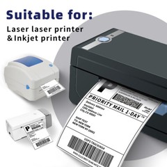 500 4×6 Fanfold Direct Thermal Shipping Labels for Zebra & Rollo Printers
