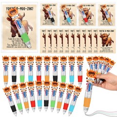 25 Sets Highland Cow Back to School Gifts Multicolor Pens 4-in-1 with Support…