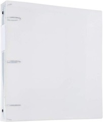 2-Pack 1.5 Inch Plastic 3-Ring Binders Clear Letter Size Durable Waterproof