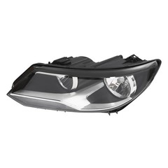 Volkswagen Tiguan 2012-2017 Left Halogen Headlight Clear Lens Chrome Housing