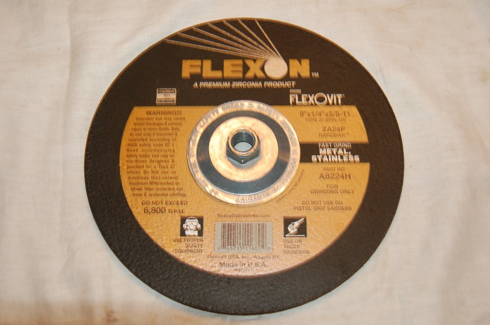 Flexon 9″X1/4″X5/8″-11 Grinding Disc ZA24P USA