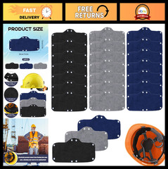 24 Pcs Washable Hard Hat Sweatbands – Cotton Liner for Safety Helmets, Dark Blue