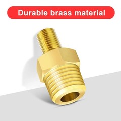 Portable Air Inflator Adapter 1/4″ NPT (M) to Standard for Schrader Valve (M)