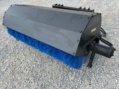 PROWORKS 72″ Hydraulic Angle Broom Skid Steer Attachment Half Poly Wire Brush