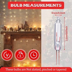 Mudder 100 Pcs Mini Christmas 2.5 Volt 100 Count (Pack of 1), Clear