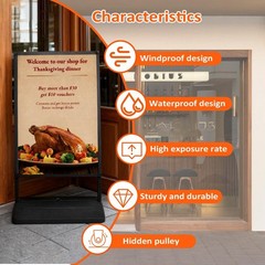 24″x36″Heavy-Duty Double-Sided Floor Standing Sign Holder Outdoor/Indoor Display