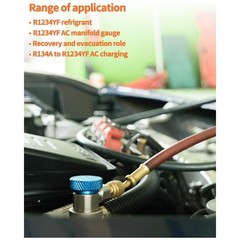 R1234YF Adapter Kit for R134A AC Charging with Quick Connect Couplers