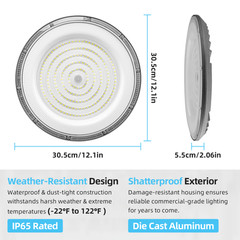10Pack LED 300W UFO High Bay Lights Warehouse Factory Shop GYM Lamp Super Bright