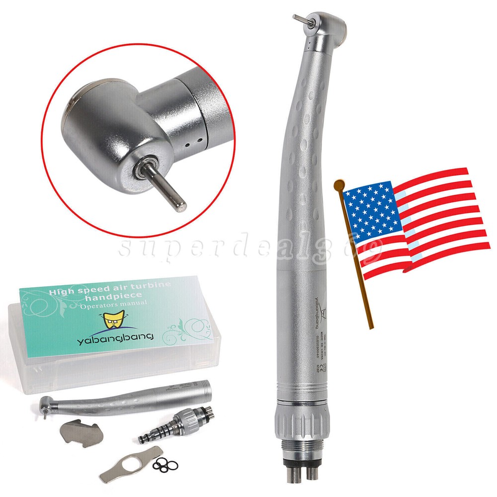 1/10* Dental High Speed Turbine Handpiece Push Button + 4 Hole Coupler GB4 ty