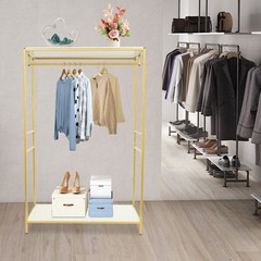 120*45*190cm Clothing Display Rack 20mm Square Tube Garment Rack For Shop & Home