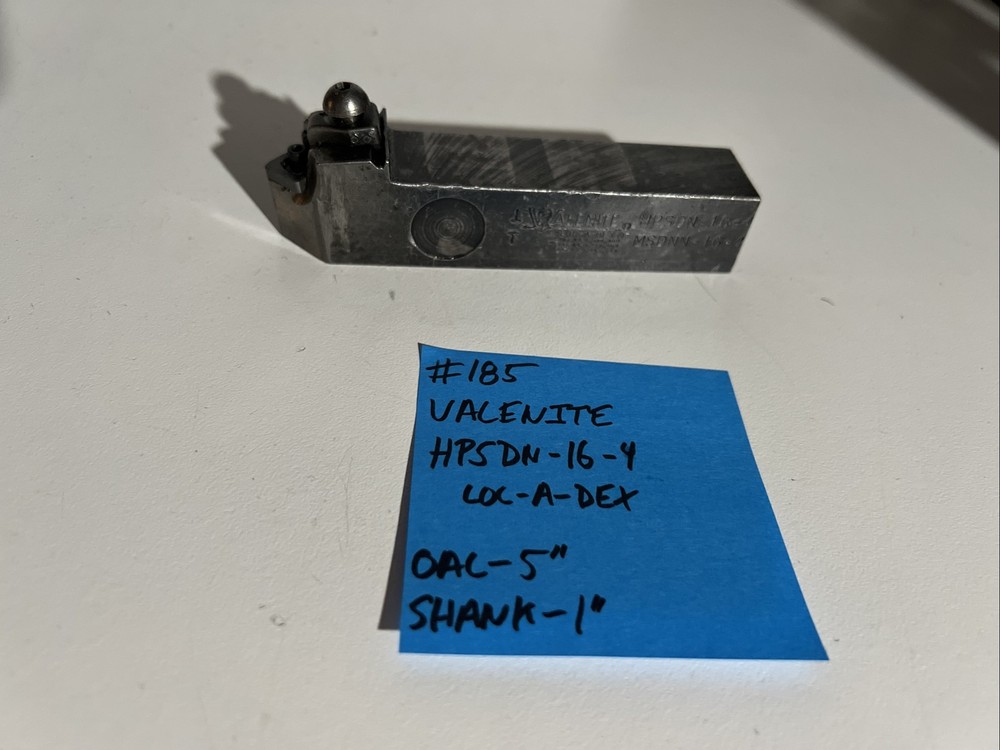 valenite HPSDN-16-4 Indexable Carbide Lathe Tool Holder 5”OAL 1”Shank Turning