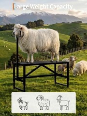500lbs Goat & Sheep Stand 47×23 inch Livestock Stand 21″-33″ Height w/ Headpie