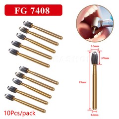 10/20Pcs Dental Tungsten Carbide Bur Trimming and Finishing Egg Football FG7408