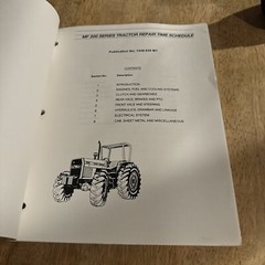 Massey Ferguson 1990 Mf 300 Series Tractor Repair Time Schedule