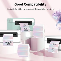 Transparent Clear Thermal Label Stickers, 2 x 1 Inch Printable Transparent St…
