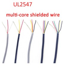 Core 2/3/4 Shielded Wire 22/24/26/28 AWG Winding Audio Cable UL 2547 Black Gray