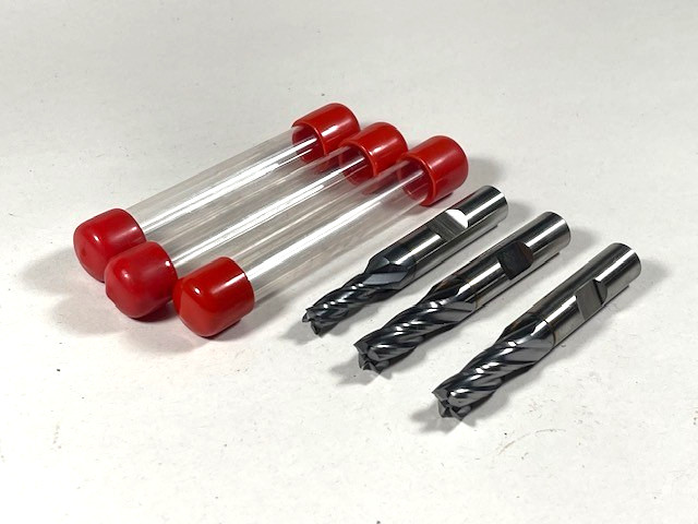 5/16″ 4 Flute End Mill Ticn coated Cobalt USA 3pc set