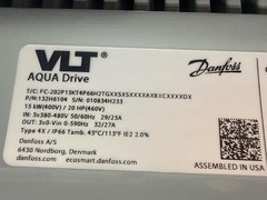 New Danfoss 132H6104 AQUA Drive VLT, 20HP Variable Frequency Drive, 3PH 480V VDF