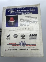 Earthquake Gas Shut-Off Valve Horizontal 301 NPT Series 1″ 7PSI Pacific Seismic