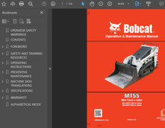 BOBCAT MT55 LOADER MANUAL OPERATORS SERVICE SCHEMATICS REPAIR OWNERS PDF USB