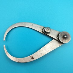 Vintage L.S. Starrett Co. Outside Caliper Firm Joint Fine Adjustment USA Tool