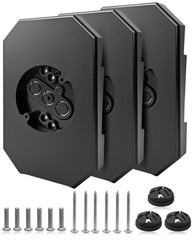 3 Pack of 8141DBL Siding Light Mounting Block Bracket Black with Built-in Ele…