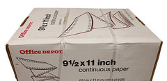 OfficeDepot 9.5 X 11 Continuous Paper 3 Part Carbonless 1000 Sheets 15lb 3-Color
