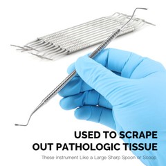 Dental Spoon Excavator Double Ended Restorative Surgical Instruments