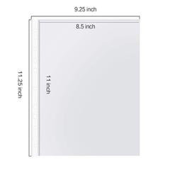 Sheet Protectors, PANDRI 500 Pack Clear Heavy Duty Plastic Page Protectors Sheet
