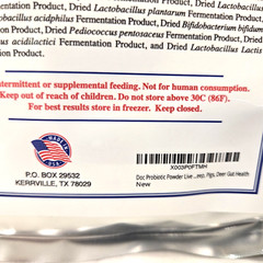 DOC Probiotic Powder For Livestock Deer Sheep Goats Horses Pigs Cattle & more