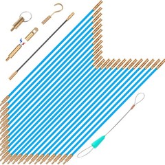 32.2FT Fiberglass Glow Rods for Wire Pulling – Electrical Cable Fishing Kit with