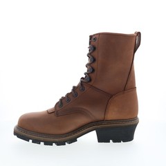 Rocky Square Toe Logger Composite Toe WP 9″ Work Boot Mens Brown Work Boots