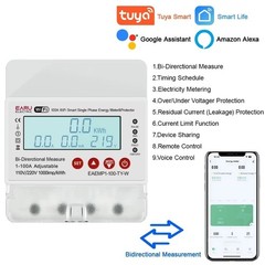 Single Phase 230V WiFi Smart kWh Energy Meter Leakage Relay Voltage Control AC