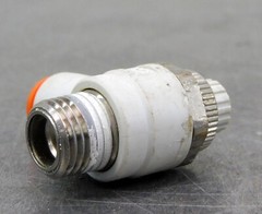Lot of Thirteen (13) SMC AS2201F Flow Control Valve 1/4″ DIA 1/4″ NPT 90° Elbow