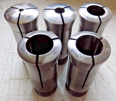 HARDINGE 5C COLLETS 3/16 7/16 13/16 1 5/16 29/32 ** FIVE COLLETS **